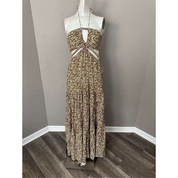 JONATHAN SIMKHAI LAUREL PRINTED COVERUP DRESS Large $445 - Picture 7 of 14